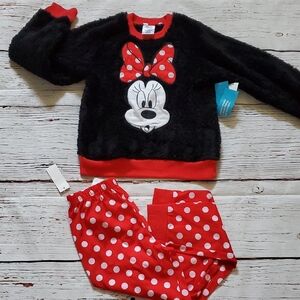 🆕️ Disney Girls Minnie Mouse Pajama Set - Black and Red 🖤❤️